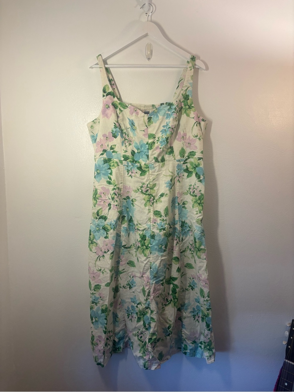 Old Navy Pastel Floral Midi Dress Size XL